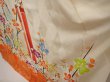 Photo4: 6618T13z1080 Vintage Japanese Kimono Silk FURISODE Bamboo Orangered (4)