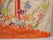 Photo7: 6618T13z1080 Vintage Japanese Kimono Silk FURISODE Bamboo Orangered (7)