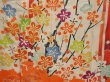 Photo8: 6618T13z1080 Vintage Japanese Kimono Silk FURISODE Bamboo Orangered (8)