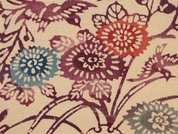 Photo6: 6618T14z900 Vintage Japanese Kimono Silk KOMON Flowers Champagne (6)