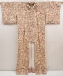 Photo8: 6618T14z900 Vintage Japanese Kimono Silk KOMON Flowers Champagne (8)