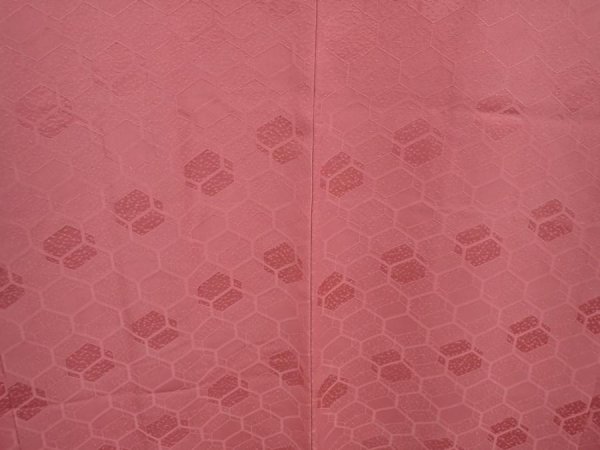 Photo3: 6619T02z600 Vintage Japanese Kimono Silk HAORI  Dark pink (3)