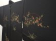 Photo2: 6619T03z580 Vintage Japanese Kimono Silk HAORI Jigami Black (2)