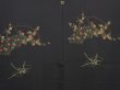 Photo3: 6619T03z580 Vintage Japanese Kimono Silk HAORI Jigami Black (3)