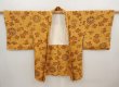 Photo5: 6619T05z580 Vintage Japanese Kimono Silk HAORI Bird Dark orange (5)