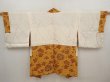 Photo6: 6619T05z580 Vintage Japanese Kimono Silk HAORI Bird Dark orange (6)
