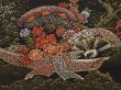 Photo4: 6619T06z480 Vintage Japanese Kimono Silk HAORI Flowers Black (4)