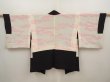 Photo6: 6619T06z480 Vintage Japanese Kimono Silk HAORI Flowers Black (6)