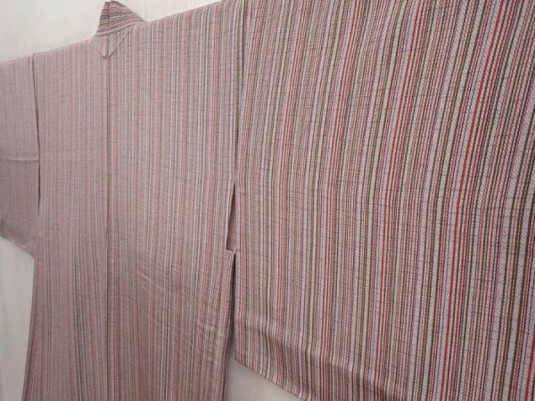 Photo2: 6619T07z620 Vintage Japanese Kimono Silk HAORI  Lavender gray (2)