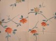 Photo3: 6619T08z550 Vintage Japanese Kimono Silk HAORI Flower Cream-Orange (3)