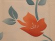 Photo4: 6619T08z550 Vintage Japanese Kimono Silk HAORI Flower Cream-Orange (4)