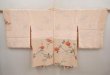 Photo7: 6619T08z550 Vintage Japanese Kimono Silk HAORI Flower Cream-Orange (7)