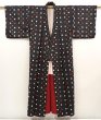Photo8: 6619T09z670 Vintage Japanese Kimono Silk MEISEN KOMON Black (8)