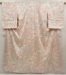Photo1: 6619T10z930 Vintage Japanese Kimono Silk KOMON Plum tree Off-white (1)
