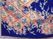 Photo5: 6619T12z1180  Japanese Kimono Silk FURISODE Flowers Royal blue (5)