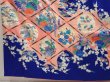 Photo6: 6619T12z1180  Japanese Kimono Silk FURISODE Flowers Royal blue (6)