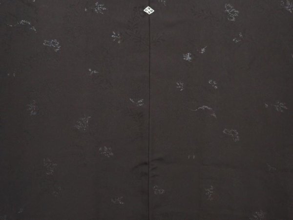 Photo3: 6619T13z650 Vintage Japanese Kimono Silk HAORI Flower Black (3)