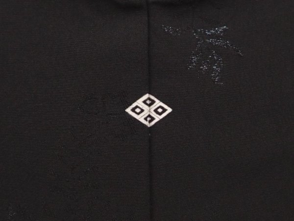 Photo5: 6619T13z650 Vintage Japanese Kimono Silk HAORI Flower Black (5)