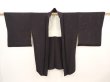 Photo6: 6619T13z650 Vintage Japanese Kimono Silk HAORI Flower Black (6)