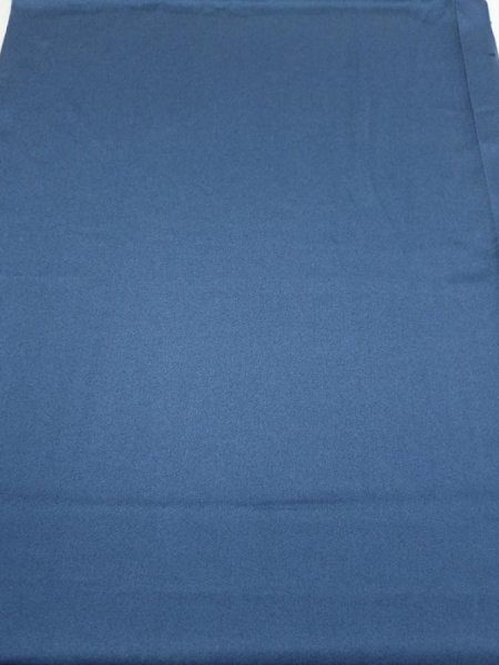 Photo1: 3F01z50  Japanese Kimono Silk  FABRIC Plain Blue-Gray 37.8x14.4 (1)