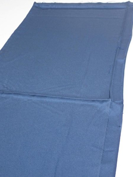 Photo3: 3F01z50  Japanese Kimono Silk  FABRIC Plain Blue-Gray 37.8x14.4 (3)