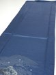 Photo2: 3F03z80  Japanese Kimono Silk  FABRIC Wave Blue-Gray 61.8x14.2 (2)