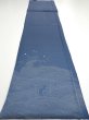 Photo5: 3F05z80  Japanese Kimono Silk  FABRIC  Blue-Gray 61.8x14.4 (5)