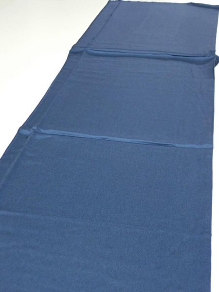 Photo2: 3F06z80  Japanese Kimono Silk  FABRIC  Blue-Gray 61.4x14.4 (2)