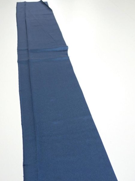 Photo3: 3F07z40  Japanese Kimono Silk  FABRIC Plain Blue-Gray 55.9x7.3 (3)