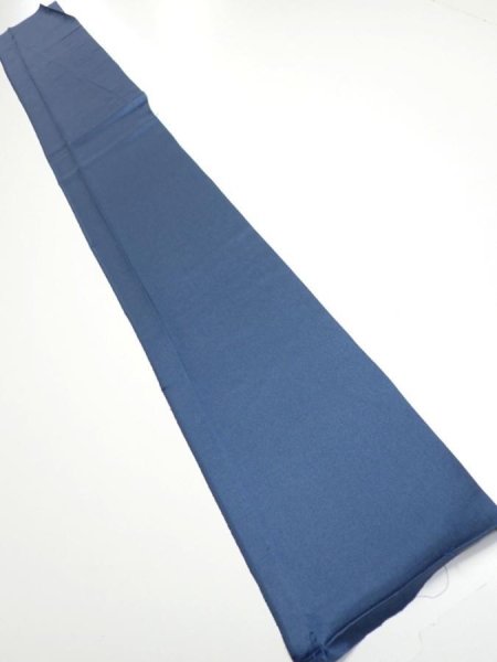 Photo4: 3F07z40  Japanese Kimono Silk  FABRIC Plain Blue-Gray 55.9x7.3 (4)