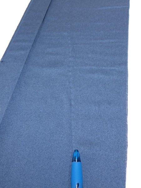 Photo6: 3F07z40  Japanese Kimono Silk  FABRIC Plain Blue-Gray 55.9x7.3 (6)