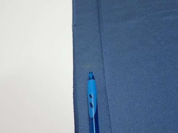Photo7: 3F07z40  Japanese Kimono Silk  FABRIC Plain Blue-Gray 55.9x7.3 (7)