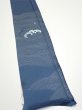 Photo2: 3F08z40  Japanese Kimono Silk  FABRIC Wave Blue-Gray 55.9x7.3 (2)