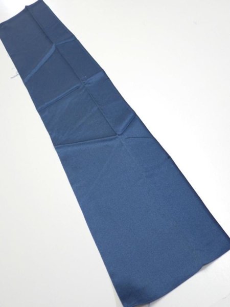 Photo1: 3F10z30  Japanese Kimono Silk  FABRIC  Blue-Gray 34.6x6.9 (1)