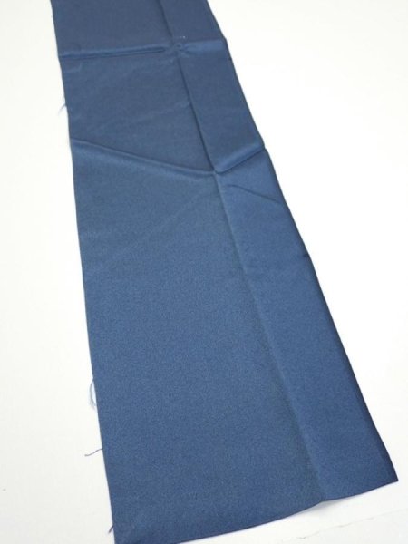 Photo3: 3F10z30  Japanese Kimono Silk  FABRIC  Blue-Gray 34.6x6.9 (3)