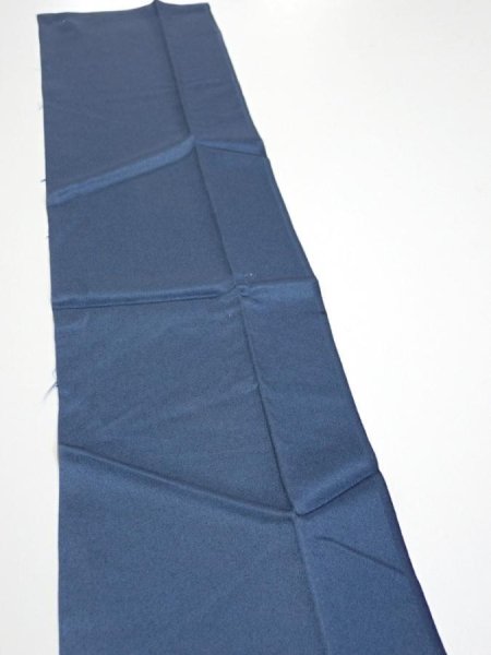 Photo4: 3F10z30  Japanese Kimono Silk  FABRIC  Blue-Gray 34.6x6.9 (4)