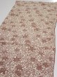 Photo3: 3F01z60  Japanese Kimono Silk  FABRIC Maple Brown 42.5x14.0 (3)