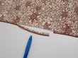 Photo6: 3F01z60  Japanese Kimono Silk  FABRIC Maple Brown 42.5x14.0 (6)