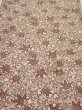 Photo1: 3F05z70  Japanese Kimono Silk  FABRIC Maple Brown 58.3x14.2 (1)