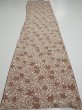 Photo5: 3F06z70  Japanese Kimono Silk  FABRIC Maple Brown 58.3x14.2 (5)