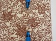 Photo6: 3F06z70  Japanese Kimono Silk  FABRIC Maple Brown 58.3x14.2 (6)