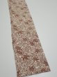 Photo2: 3F08z40  Japanese Kimono Silk  FABRIC Maple Brown 53.5x6.9 (2)