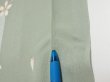 Photo6: 3F01z60  Japanese Kimono Silk  FABRIC Sakura Dull light green 41.7x15.0 (6)