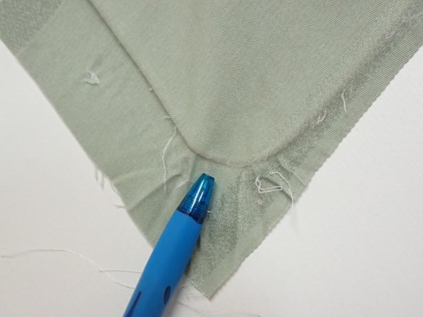 Photo8: 3F02z60  Japanese Kimono Silk  FABRIC Sakura Dull light green 41.3x15.0 (8)
