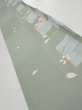 Photo1: 3F07z40  Japanese Kimono Silk  FABRIC Sakura Dull light green 58.3x6.3 (1)