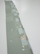 Photo3: 3F07z40  Japanese Kimono Silk  FABRIC Sakura Dull light green 58.3x6.3 (3)