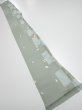 Photo5: 3F07z40  Japanese Kimono Silk  FABRIC Sakura Dull light green 58.3x6.3 (5)
