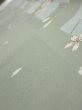 Photo4: 3F08z40  Japanese Kimono Silk  FABRIC Sakura Dull light green 57.9x6.3 (4)