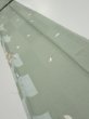 Photo1: 3F09z60  Japanese Kimono Silk  FABRIC Sakura Dull light green 79.5x7.5 (1)