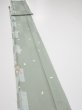 Photo3: 3F09z60  Japanese Kimono Silk  FABRIC Sakura Dull light green 79.5x7.5 (3)